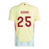 Camiseta de fútbol España Dani Vivian 25 Segunda Equipación Euro 2024 - Hombre